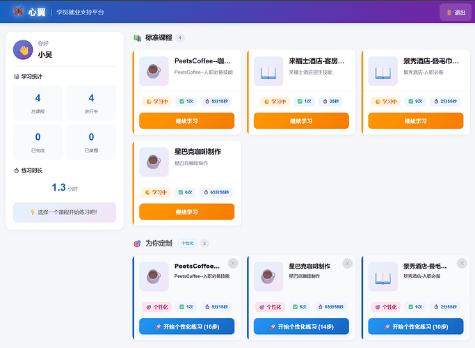 学员课程列表