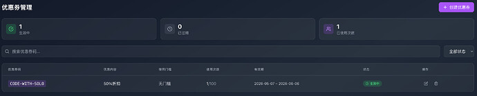 优惠券管理