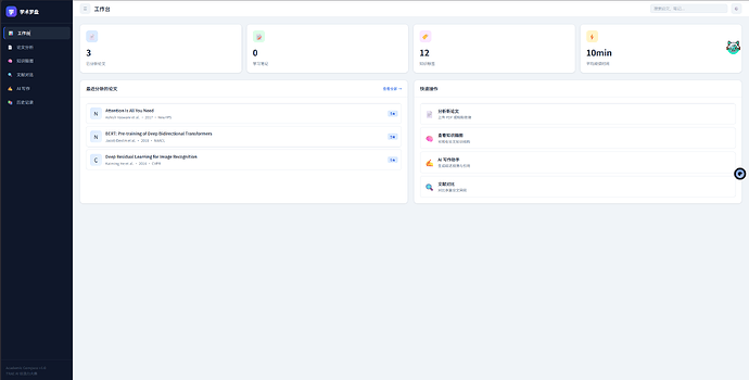 工作台 Dashboard