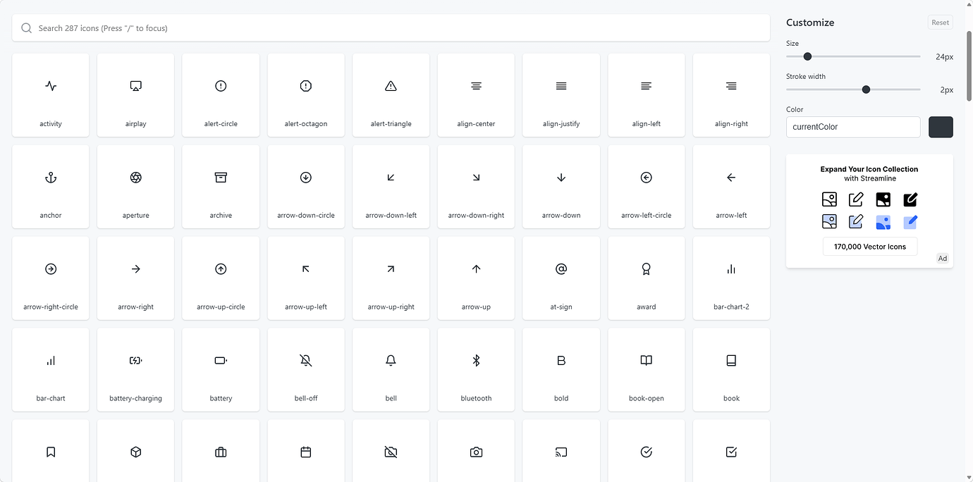 经典极简开源图标|Feather Icons - 互动交流 - TRAE 官方中文社区