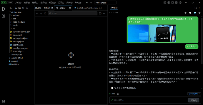TIANSHU-支持多模态图片理解和内置浏览器
