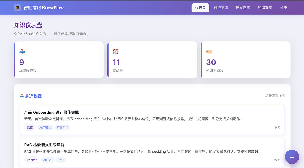 【学习工作】智汇笔记 KnowFlow —— AI 驱动的碎片化知识整理系统 - 【大赛初赛专区】 - TRAE 官方中文社区