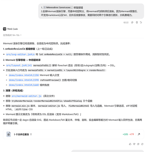 移除 Mermaid 引擎、改用中转翻译的决策