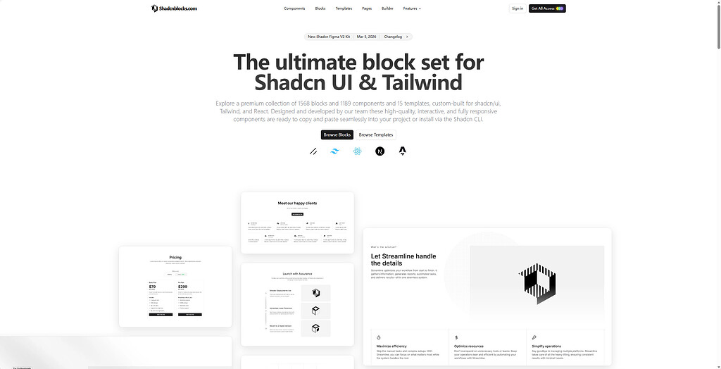 Shadcn 生态最大区块库|Shadcn Blocks - 互动交流 - TRAE 官方中文社区