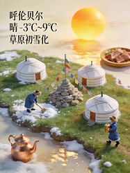 呼伦贝尔春雪晴