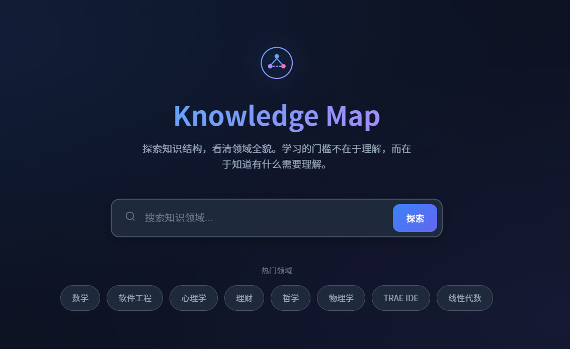 【学习工作赛道】Knowledge Map · 知识地图 · Demo - 【大赛初赛专区】 - TRAE 官方中文社区